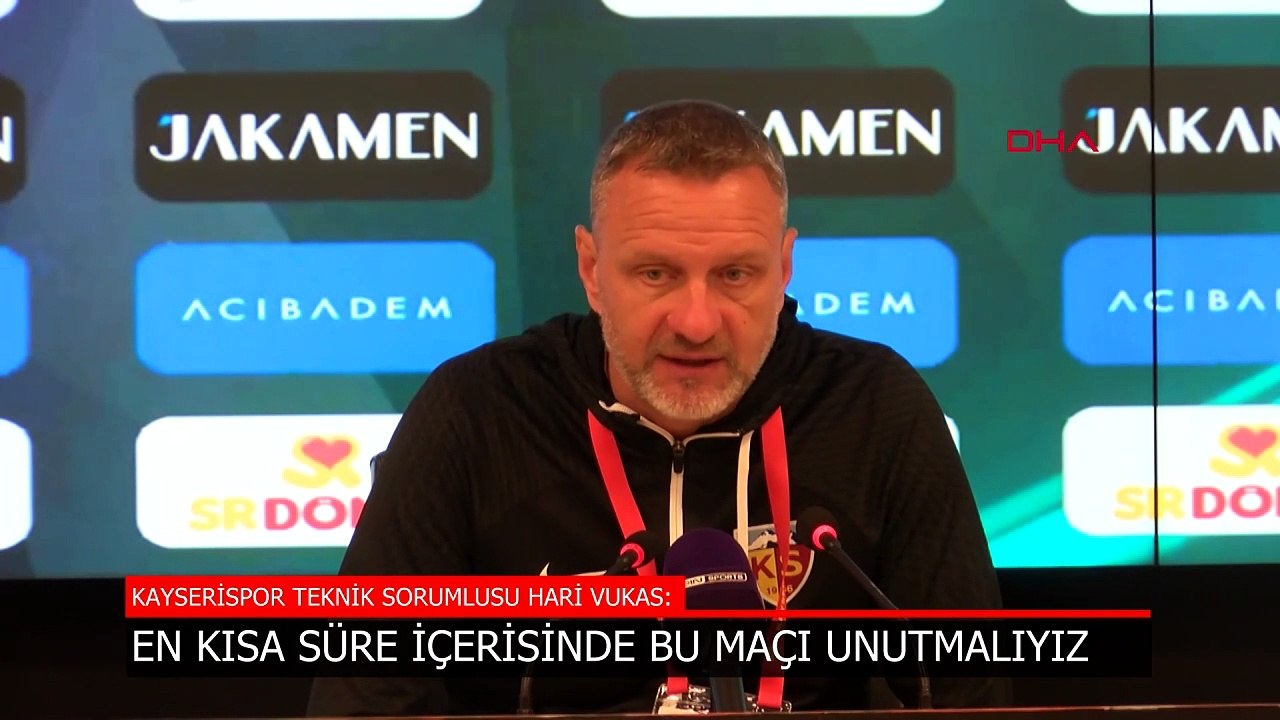 Hari Vukas: Bu maçı unutup, önümüzdeki önemli maçlara odaklanmalıyız