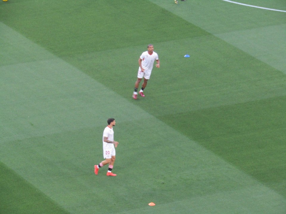 Calentamiento del Sevilla