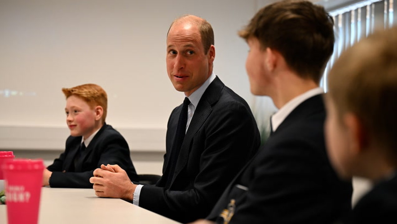 Prince William shares Charlotte’s favourite joke during surprise school visit