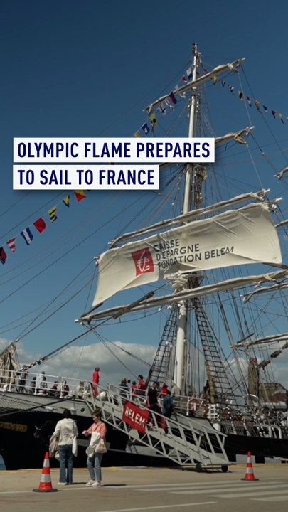 Olympics flame sails to France