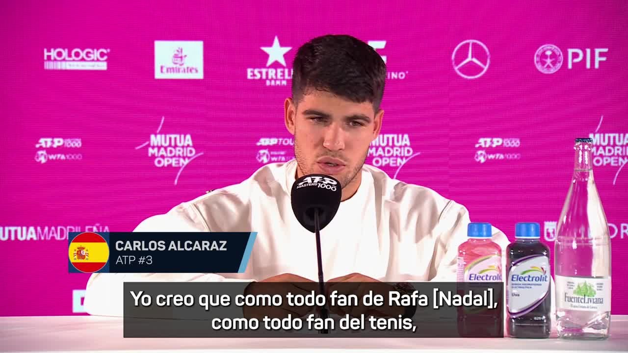 Alcaraz y la posible retirada de Nadal: 60″ muy emocionantes