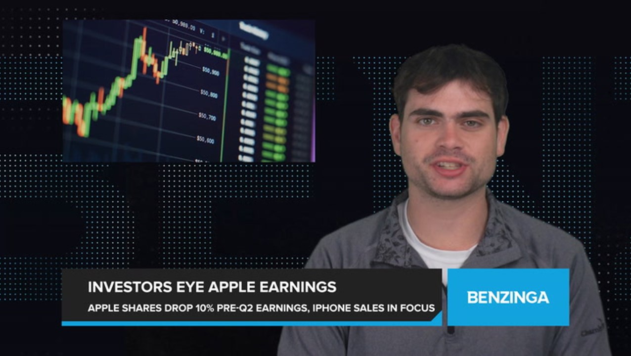 Apple Shares Down 10% Ahead of Q2 Earnings Report as Investors Eye iPhone Sales Performance