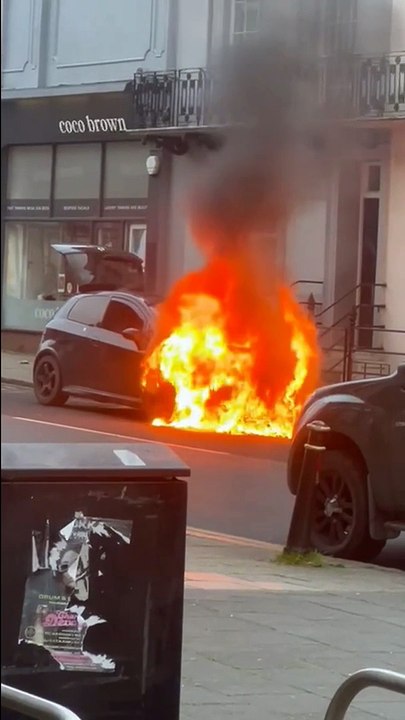 Car fireball in Herne Bay High Street