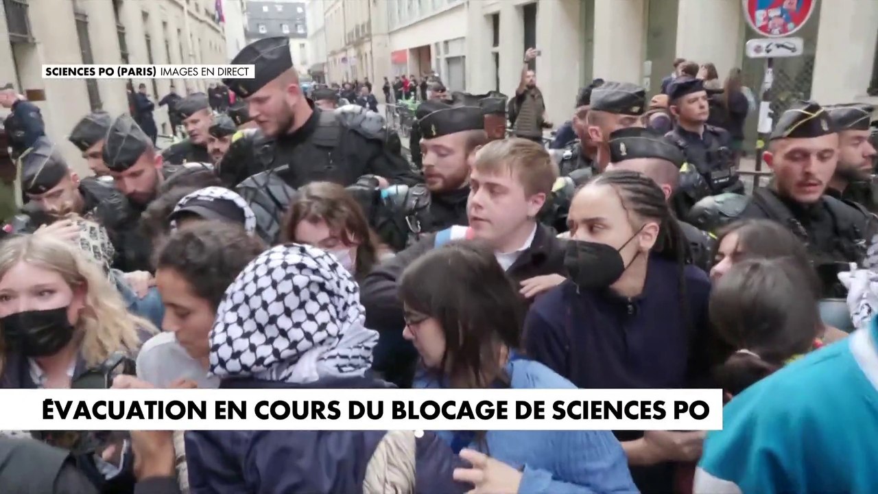 Évacuation en cours du blocage de Sciences Po