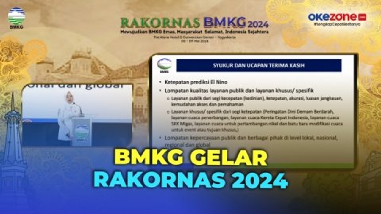 BMKG Gelar Rakornas 2024, Berkomitmen Tingkatkan Pelayanan dan Menuju Indonesia Emas 2024