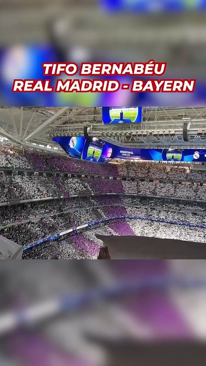 Tifo en el Bernabéu