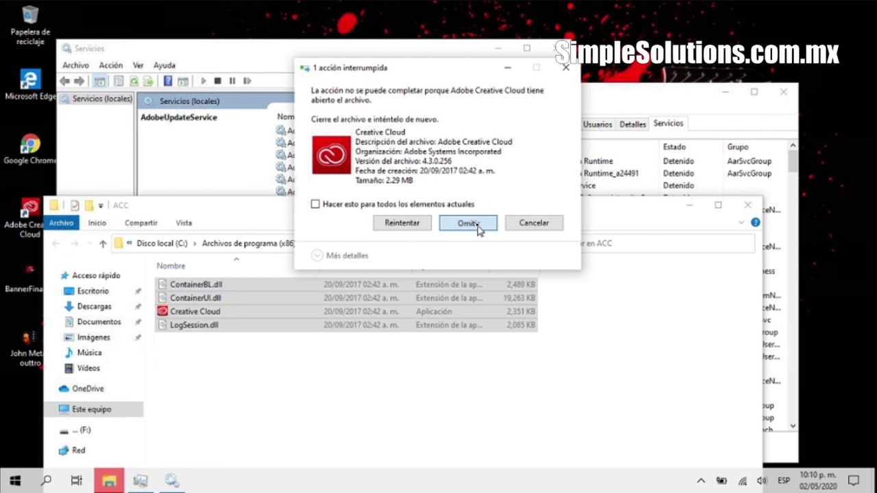 ELIMINAR creative cloud sin desinstalar otras apps