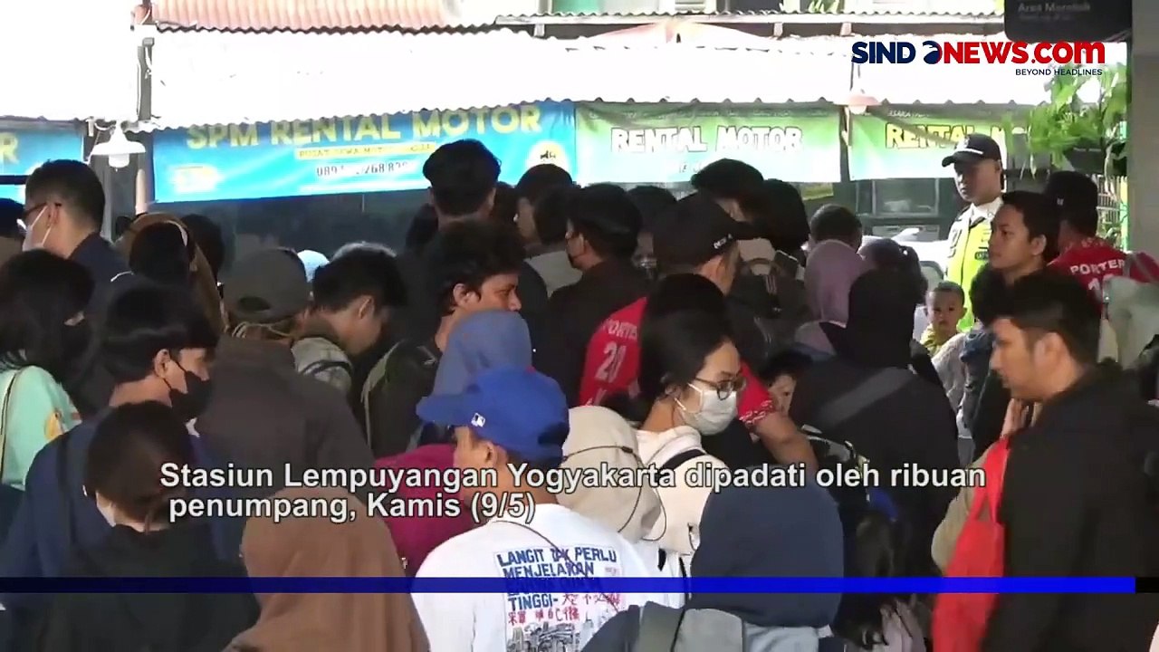 Libur Panjang Kenaikan Isa Almasih, Ribuan Penumpang Padati Stasiun Lempuyangan Yogyakarta