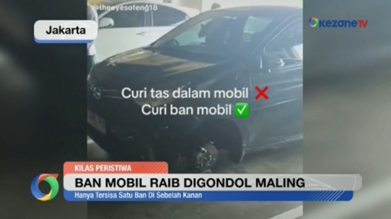 Viral Video Pencurian Ban Mobil di Mal Kemayoran