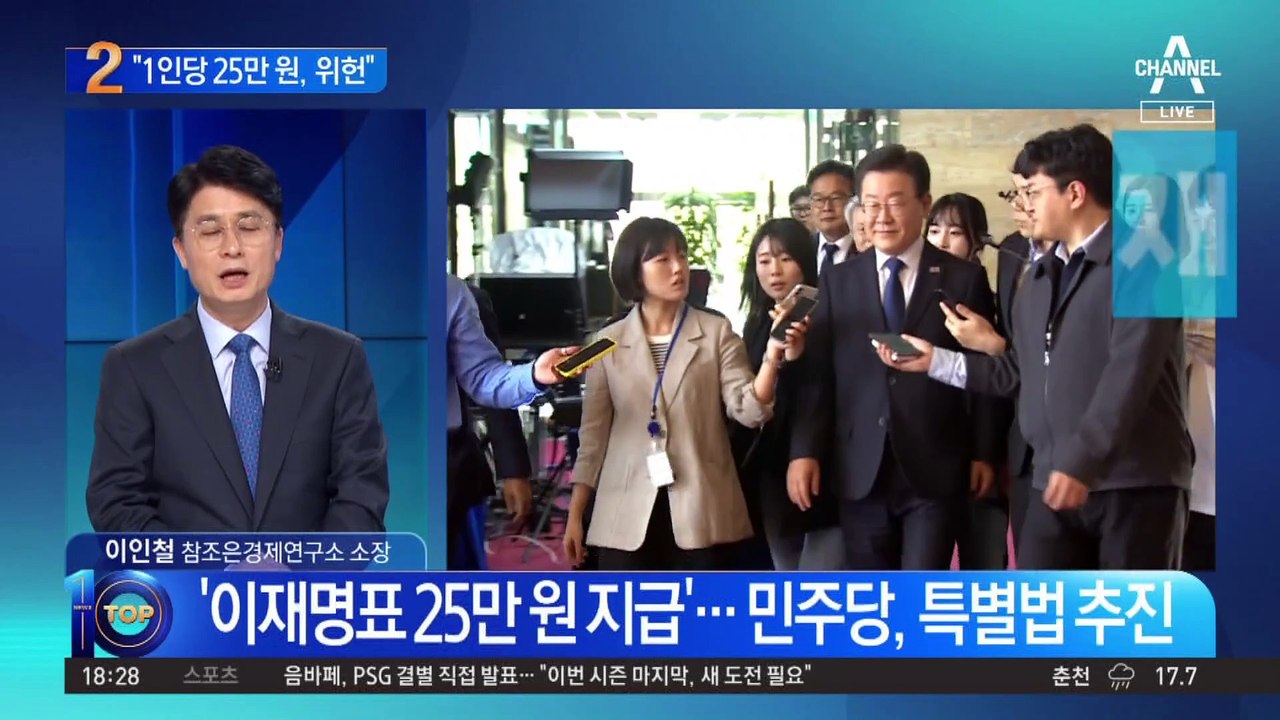 위헌 논란으로 번진 이재명표 ‘25만 원 지원금’