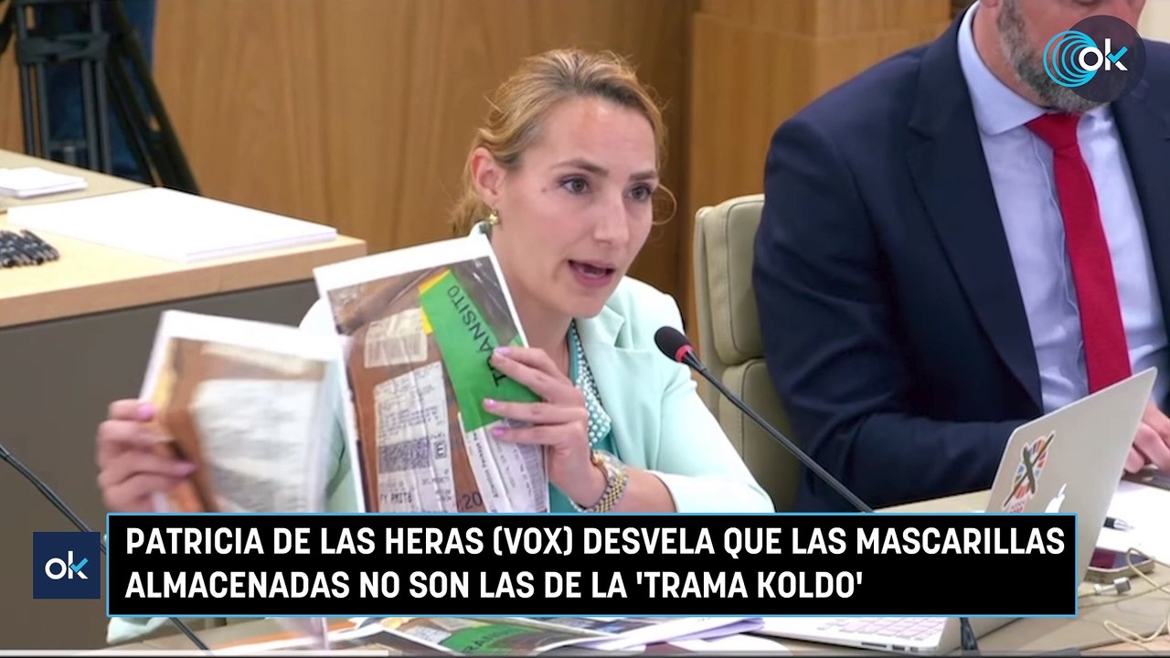 Patricia de las Heras (Vox) desvela que las mascarillas almacenadas no son las de la 'trama Koldo'