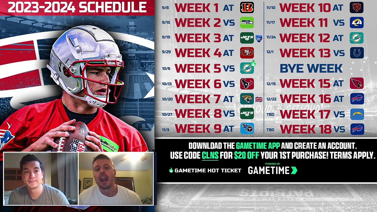 Patriots Schedule Release! _ Patriots First and Goal