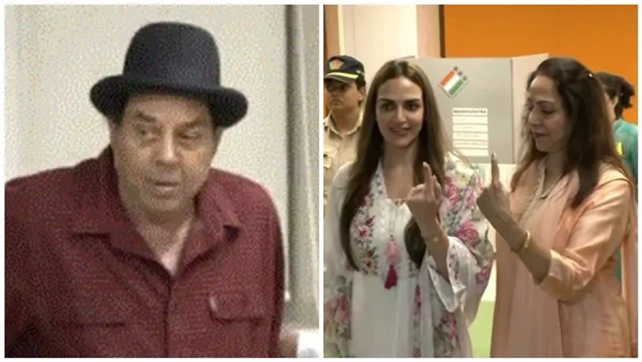 88 साल की उम्र में अकेले वोट डालने पहुंचे धर्मेंद्र