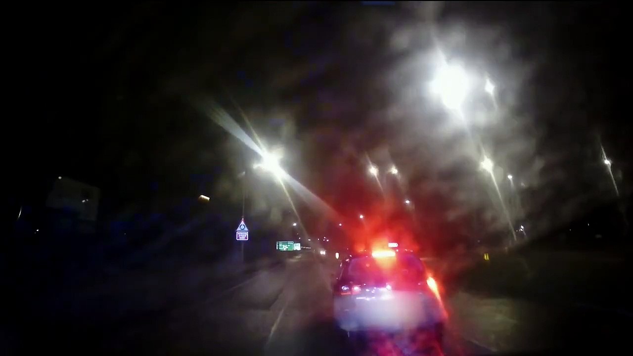 Dash-cam shows Northants driver ramming police car and crashing into hedge during chase