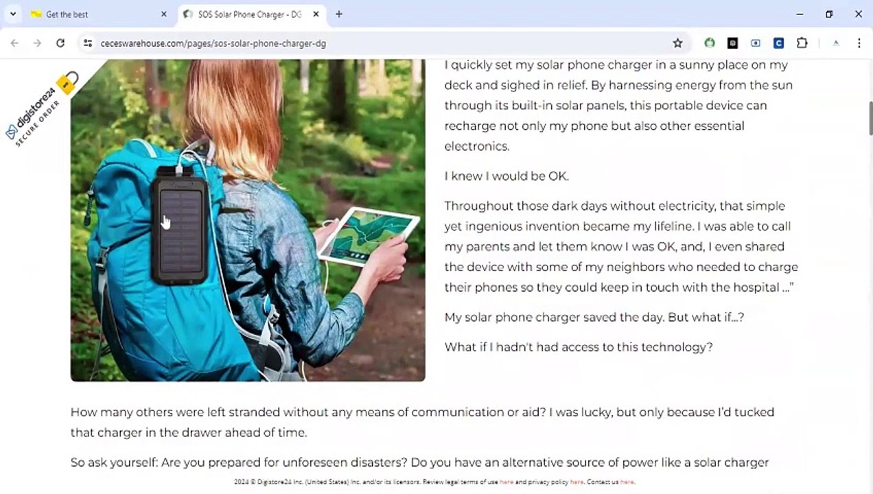 Solar Phone Charger and Waterproof Lighter