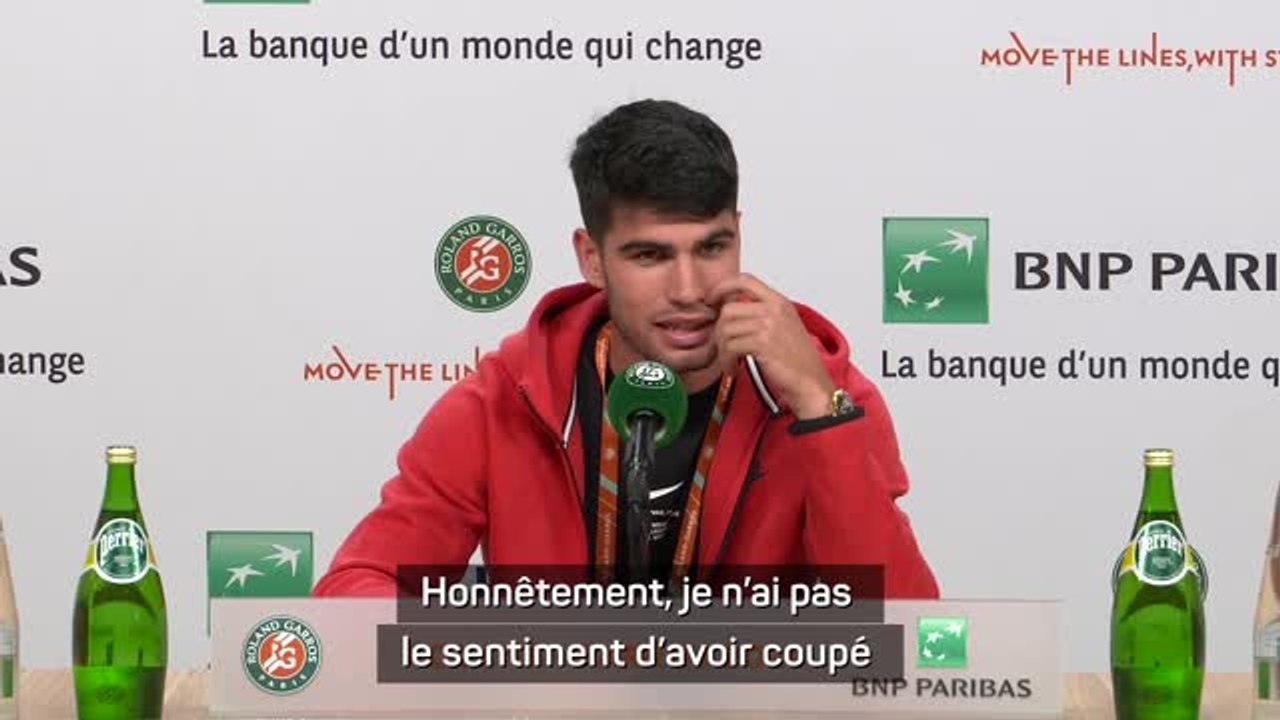Roland-Garros - Alcaraz : "Je n'ai senti aucune douleur"