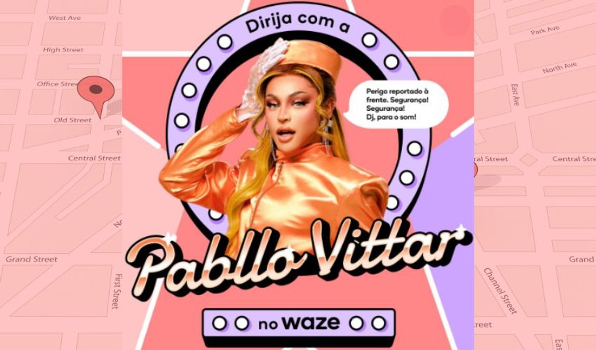 "Segurança!", Pabllo Vittar é a mais nova voz em aplicativo de GPS
