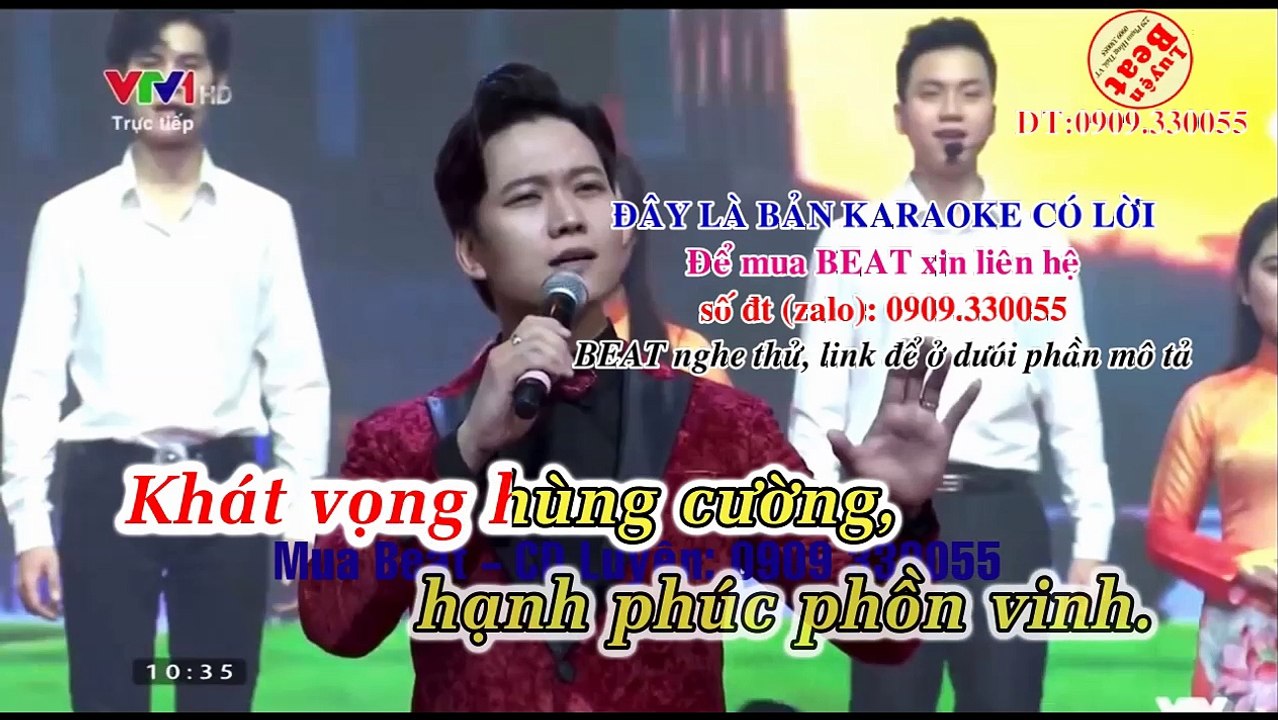 KARAOKE Khát Vọng Hùng Cường - Minh Quân & Tốp Ca