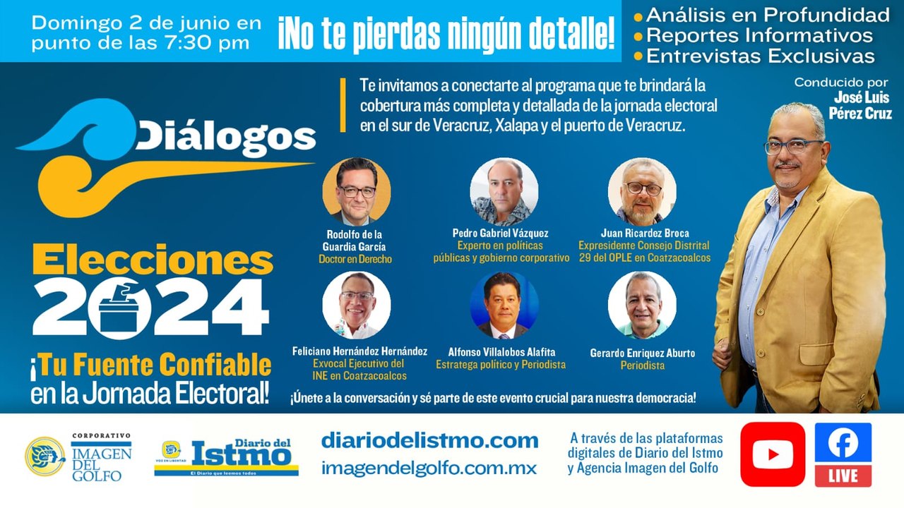 #Diálogos  "Elecciones 2024" Mesa de Análisis con especialistas conducida por José Luis P. Cruz .