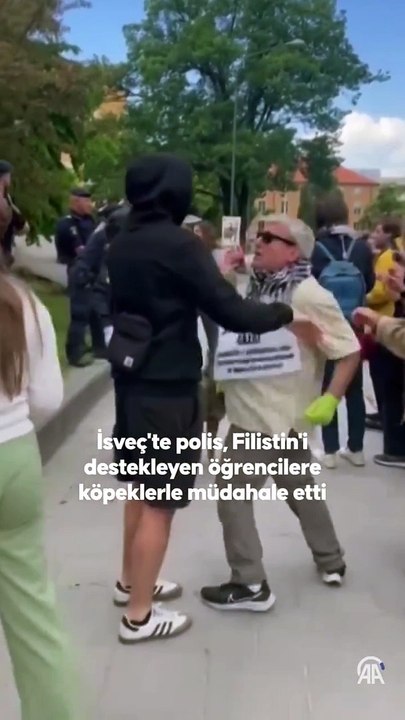 Stockholm'de KTH öğrencilerine Filistin'e destek gösterilerine polis müdahalesi