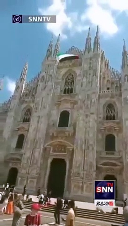 Dev kiliseye dev Filistin bayrağı!