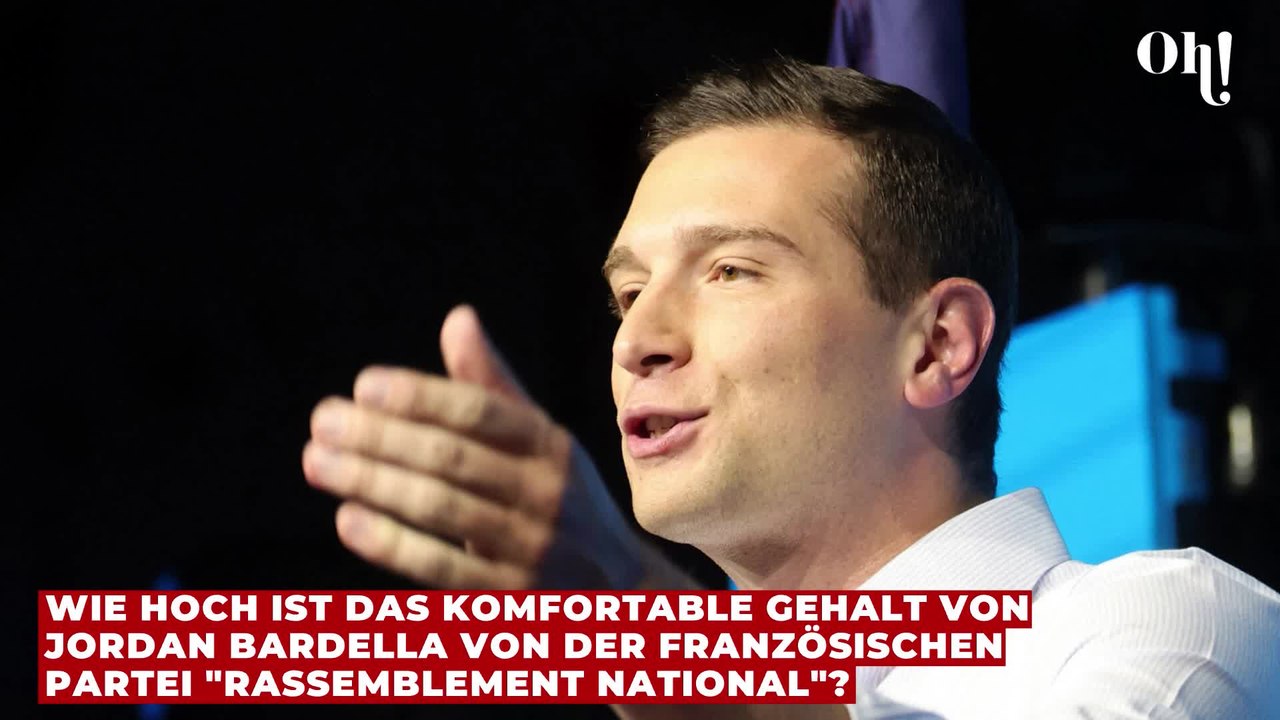 Jordan Bardella: Das astronomische Gehalt des Vorsitzenden der "Rassemblement National" (RN)