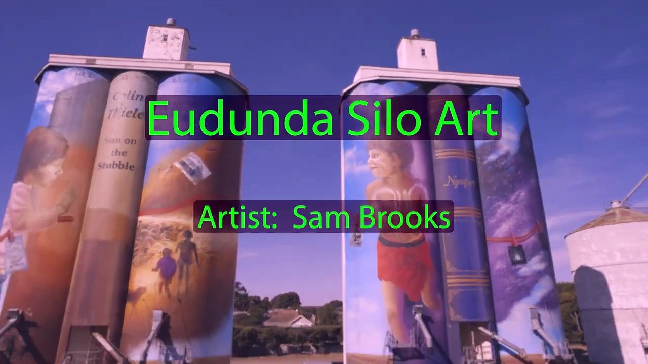 Eudunda SiloArt by Artists  Sam Brooks | Drone Flyover | #siloart #southaustralia