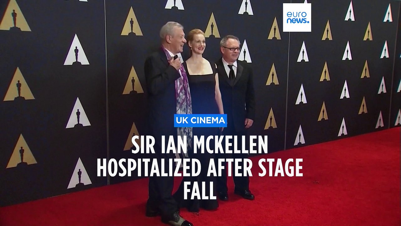 UK actor Ian McKellen hospitalised after falling off London stage