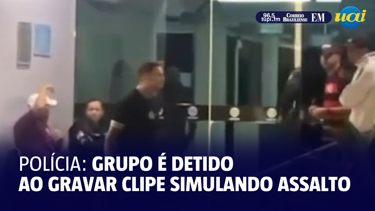 Grupo é detido após gravar clipe simulando assalto a banco