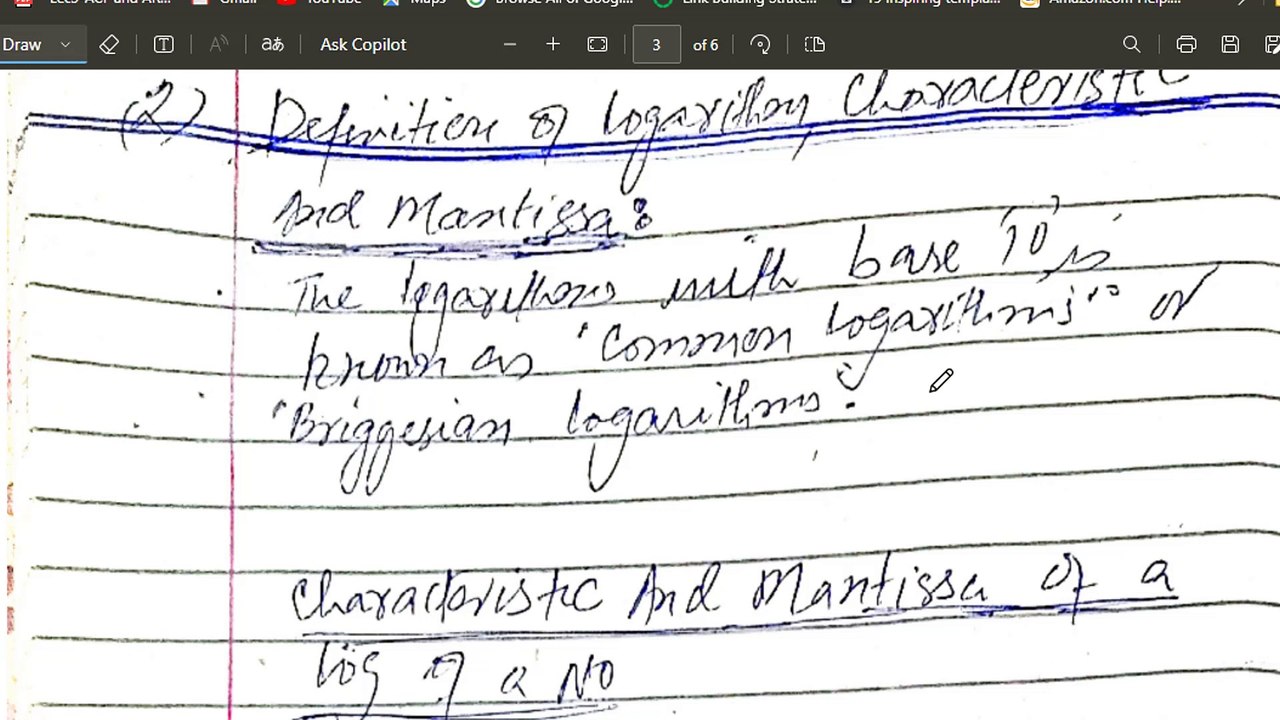 Logarithms Basics-Class 9-Characteristics and Mantissa-Log Table