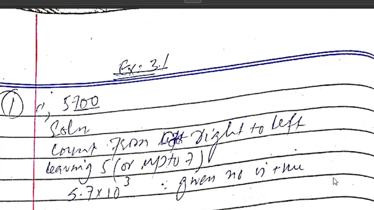 Logarithms-Scientific Notations-Standard Notations-Ex 3.1-9 class-Part 2