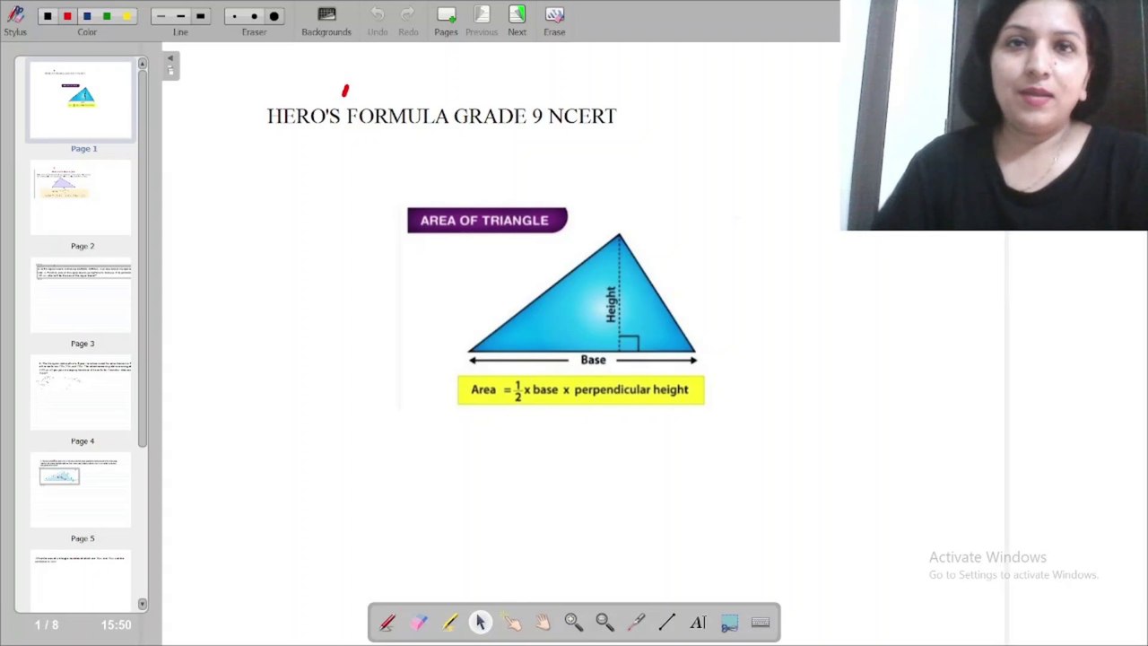 HERON'S FORMULA CLASS 9