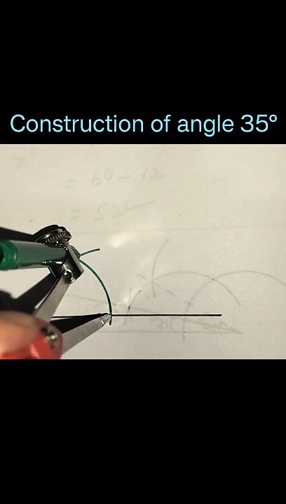 Construction of angle 35° by using compass By G N maths