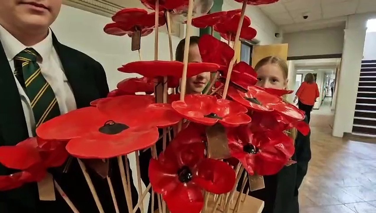 Skegness students donate poppies for Clock Tower display project