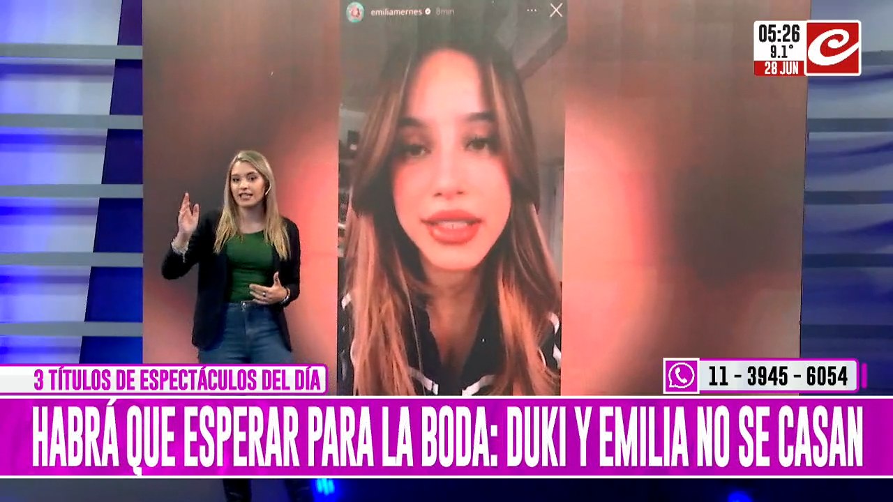 Duki y Emilia Mernes desmintieron que se casan