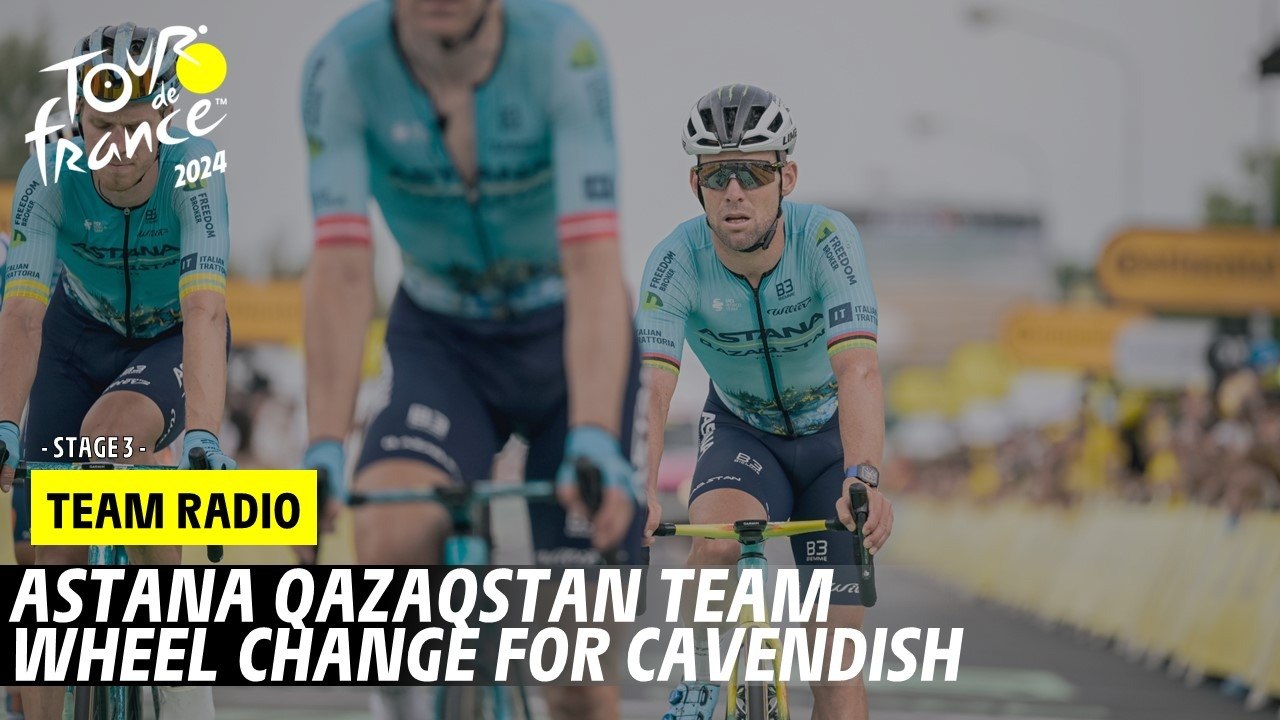 Astana Qazaqstan team - Wheel Change - Stage 3 - Tour de France 2024