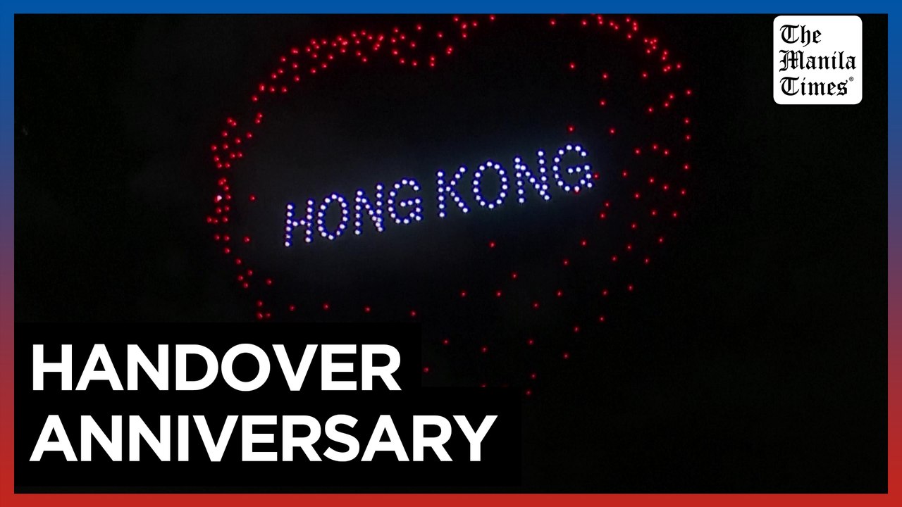 Drone show illuminates Hong Kong handover anniversary