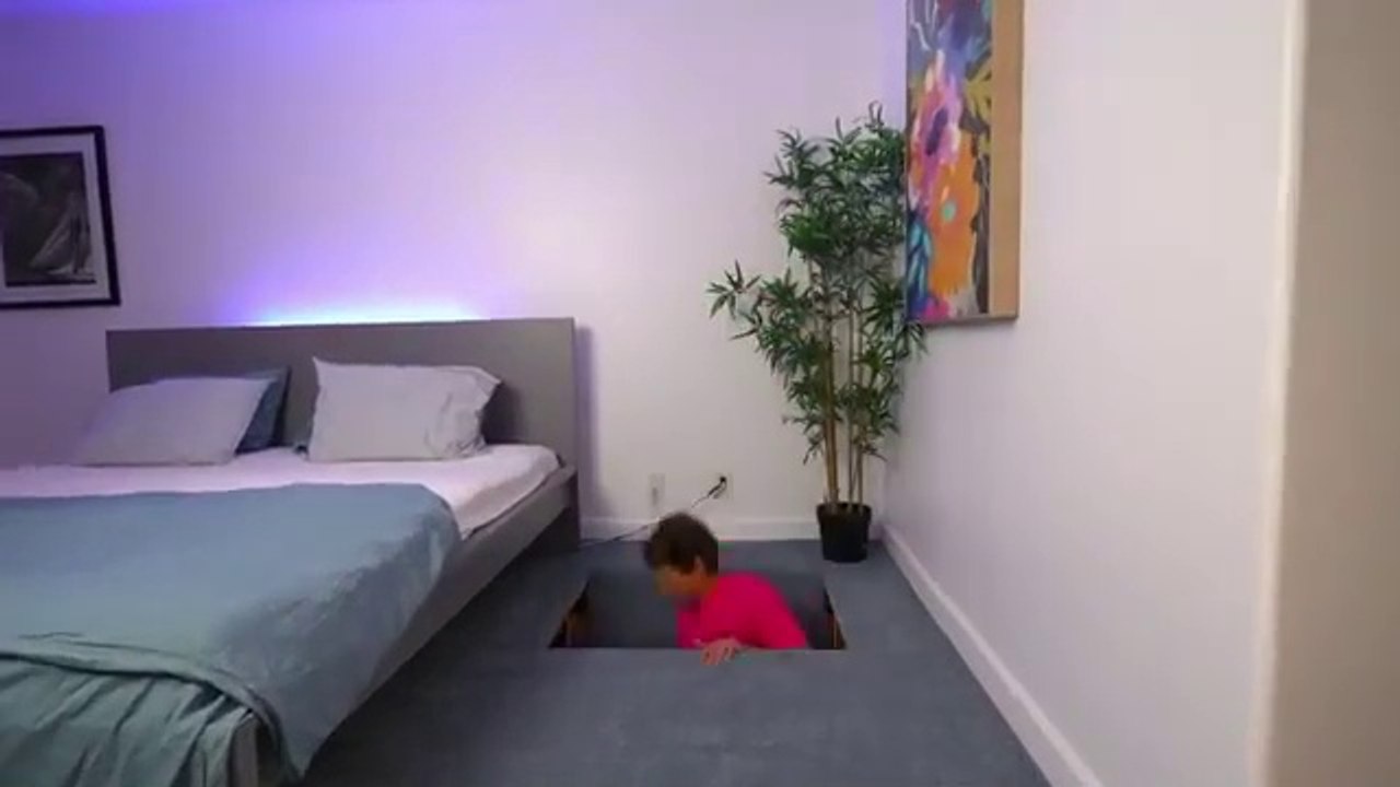 I Built a SECRET Movie Theater in My Room! | Ben Azelart | 2024