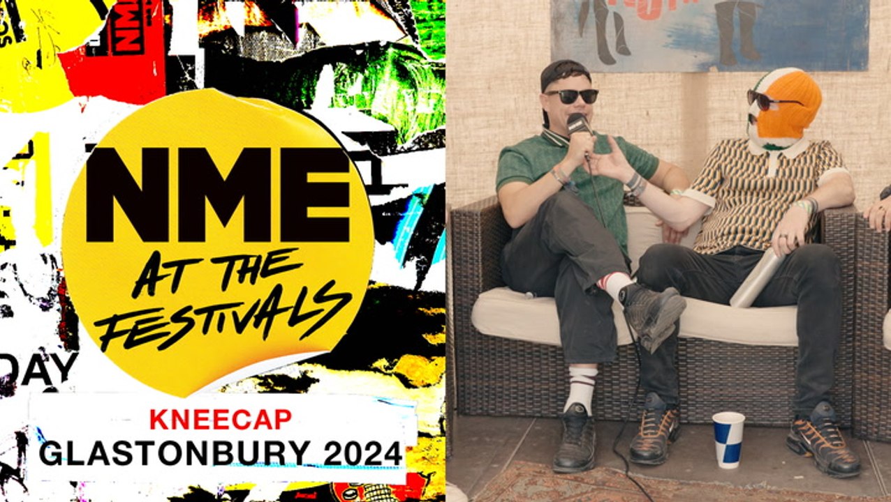 KNEECAP on their Trainspotting-inspired movie, with Irvine Welsh as a fan | Glastonbury 2024