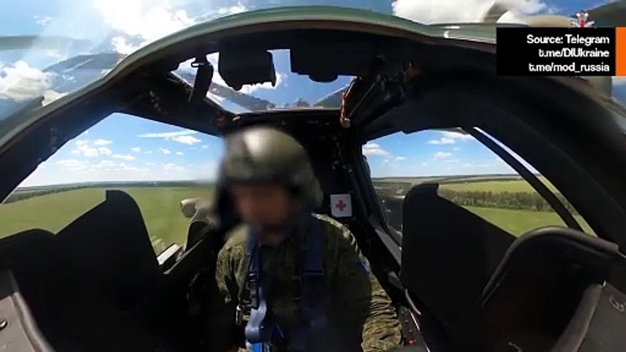 ロストフ地域でのドローンとの衝突後に緊急着陸したMi-28攻撃ヘリコプター