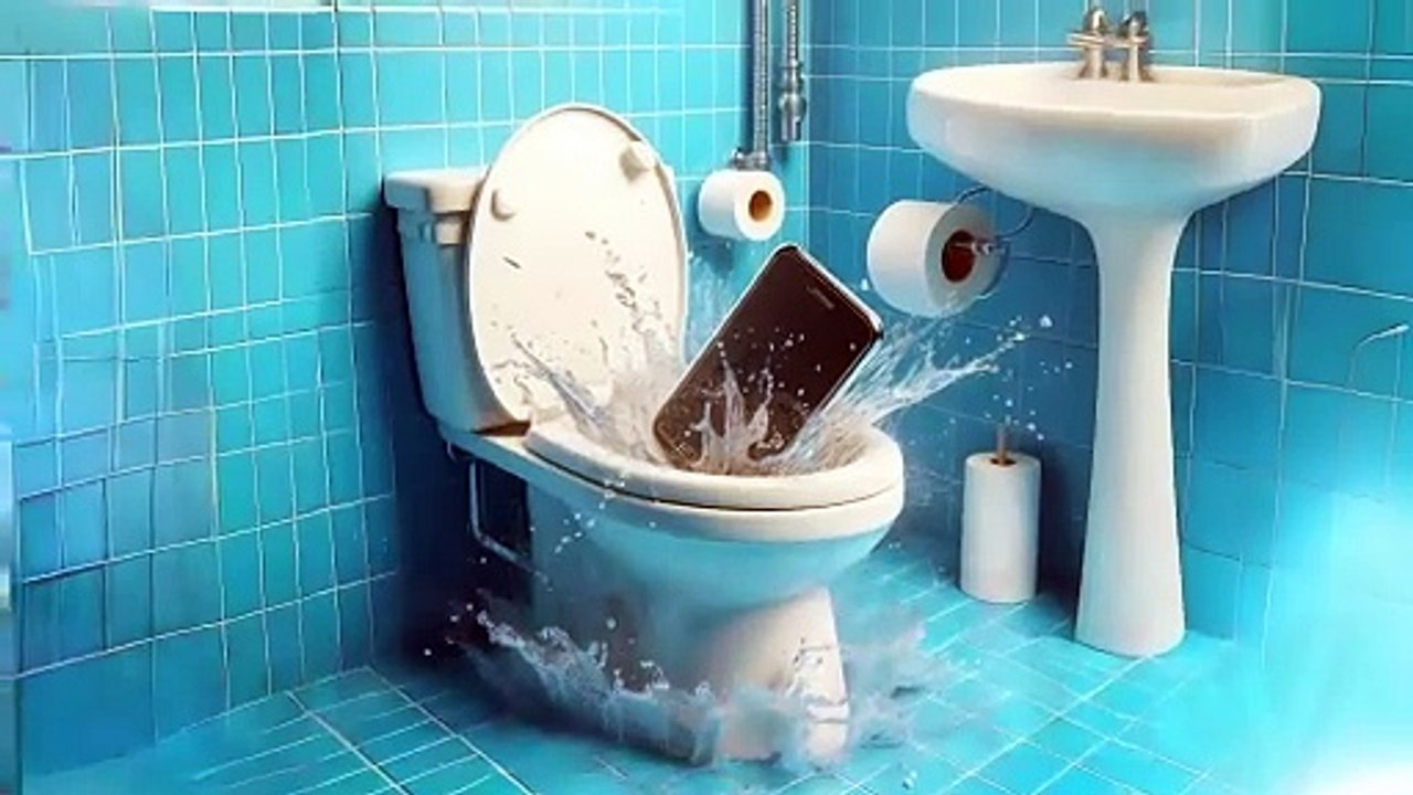 What should I do if my phone falls into the toilet? #cat #socutekitty #ai