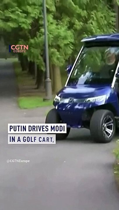 Putin drives Modi in a golf cart, shows horses