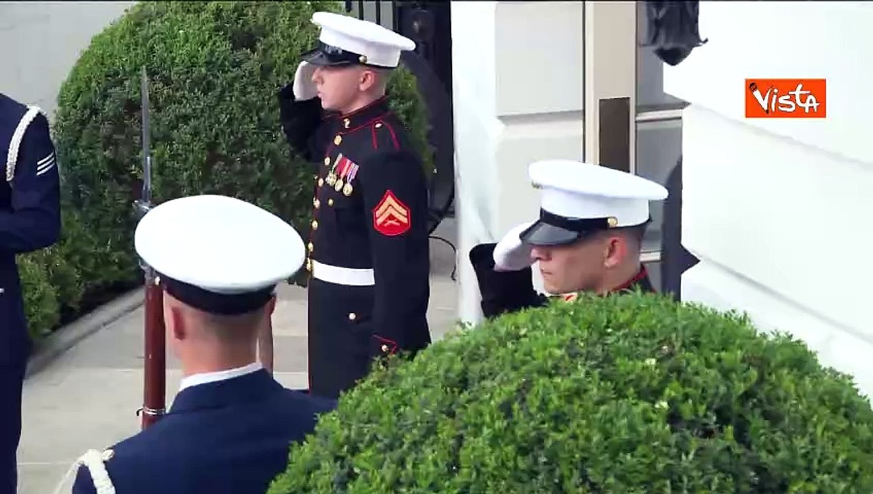 Vertice Nato a Washington, Giorgia Meloni al ricevimento di Joe Biden alla Casa Bianca