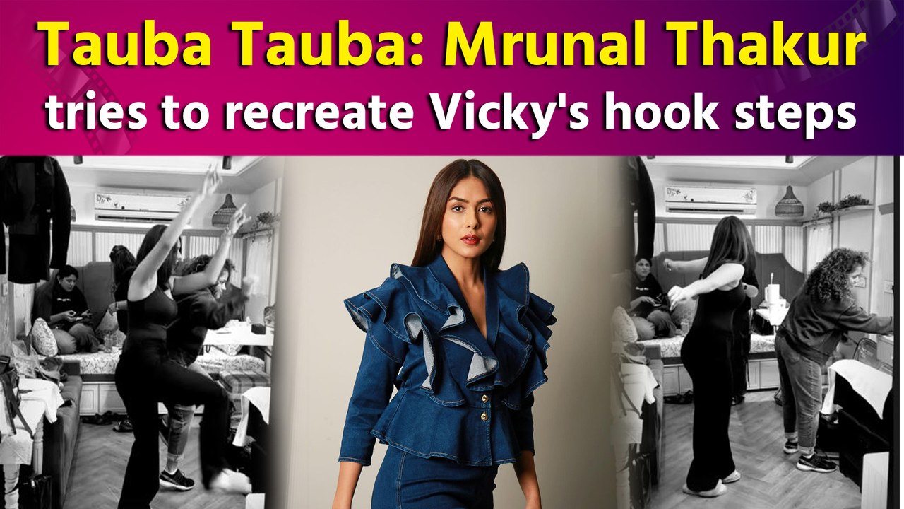 Mrunal Thakur gives up trying to recreate Vicky's hook steps from 'Tauba Tauba'