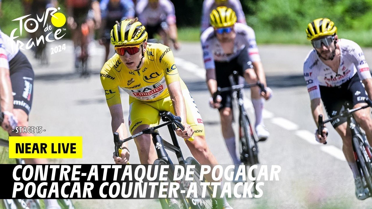 Pogacar counter-attacks  - Stage 15 - Tour de France 2024