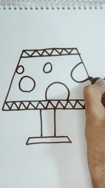 Easy to draw table lamp