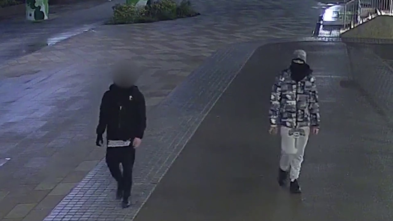 Boy, 13, and teen caught on CCTV seconds before murdering man