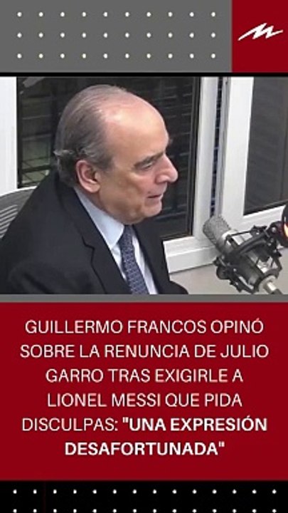 Guillermo Francos sobre la salida de Garro