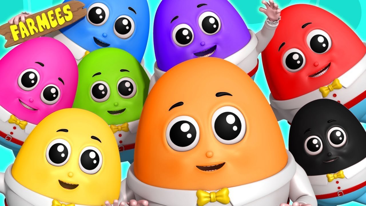 Humpty Dumpty Learning Color Cartoon For Children, Nursery Rhymes Songs by Farmees