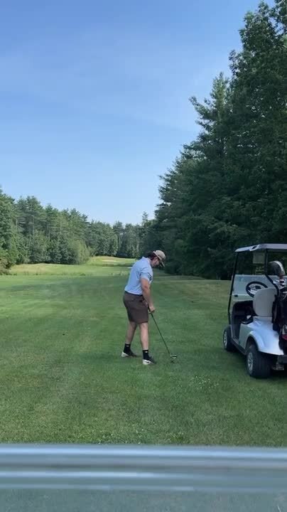 Man Strikes Grass Instead of Golf Ball During Friendly Round